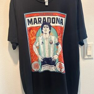 Bella Canvas Black Maradona Graphic Tee Maradona